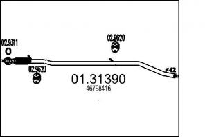 MTS 01.31390 - Predný tlmič