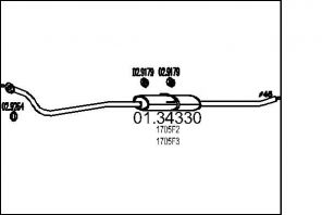 MTS 01.34330 - Predný tlmič