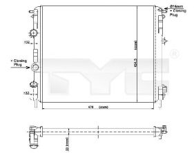 TYC 728-0010 - Chladič vody -