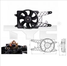 TYC 809-0012 - Ventilátor motora -