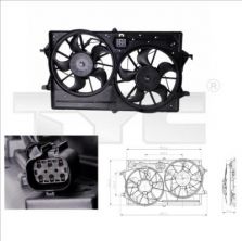 TYC 810-0016 - Ventilátor motora -