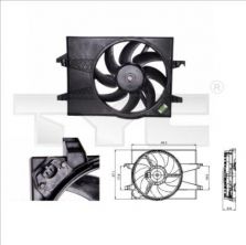 TYC 810-0025 - Ventilátor motora -