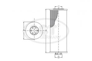 SCT-Filter SH 446 P - Olejový filter
