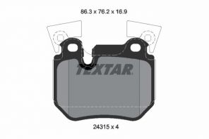 Textar 2431501 - Brzdové platničky -