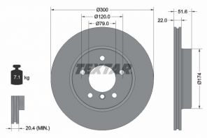 Textar 92097203 - Brzdový kotúč -