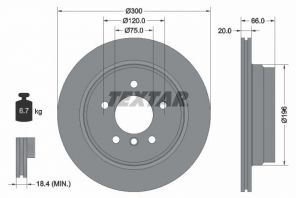 Textar 92154903 - Brzdový kotúč -