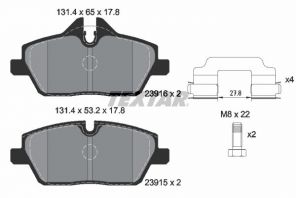 Textar 2391601 - Brzdové platničky -