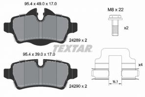 Textar 2428901 - Brzdové platničky -