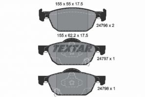 Textar 2479601 - Brzdové platničky -