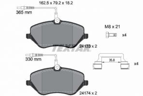 Textar 2413301 - Brzdové platničky -