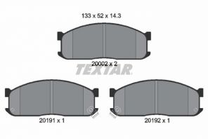 Textar 2000201 - Brzdové platničky -