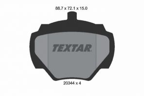 Textar 2034402 - Brzdové platničky -