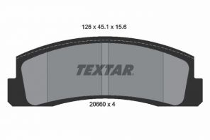 Textar 2066001 - Brzdové platničky -
