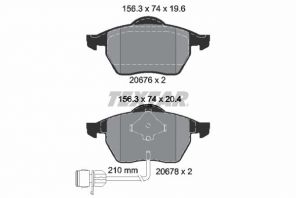 Textar 2067602 - Brzdové platničky -