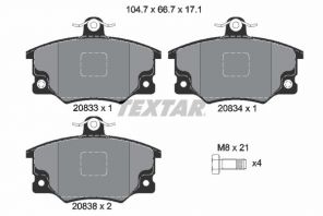 Textar 2083302 - Brzdové platničky -
