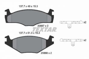 Textar 2088707 - Brzdové platničky -