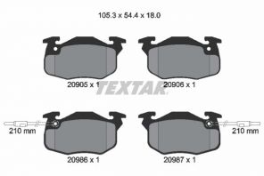 Textar 2090506 - Brzdové platničky -