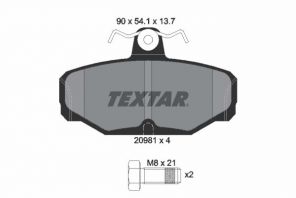 Textar 2098101 - Brzdové platničky -