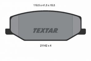 Textar 2114202 - Brzdové platničky -