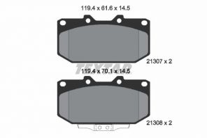 Textar 2130701 - Brzdové platničky -