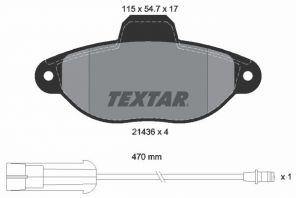 Textar 2143603 - Brzdové platničky -