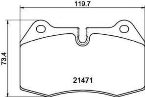 Textar 2147103 - Brzdové platničky -