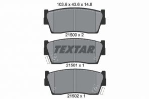 Textar 2150001 - Brzdové platničky -