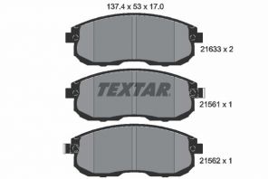 Textar 2156101 - Brzdové platničky -