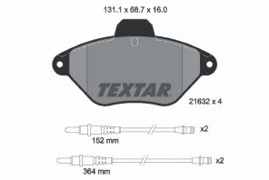 Textar 2163201 - Brzdové platničky -