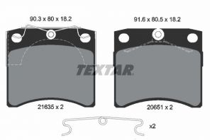 Textar 2163501 - Brzdové platničky -