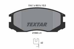 Textar 2165001 - Brzdové platničky -