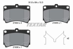 Textar 2165404 - Brzdové platničky -