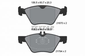 Textar 2167001 - Brzdové platničky -