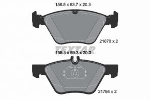 Textar 2167081 - Brzdové platničky -