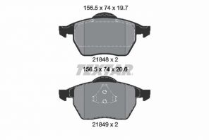 Textar 2184802 - Brzdové platničky -