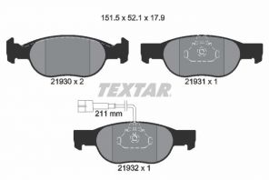 Textar 2193002 - Brzdové platničky -