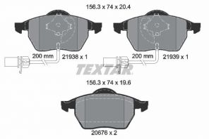 Textar 2193881 - Brzdové platničky -