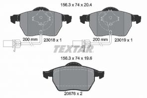 Textar 2301802 - Brzdové platničky -
