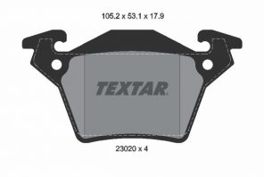 Textar 2302001 - Brzdové platničky -