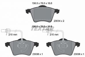 Textar 2303401 - Brzdové platničky -