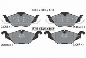 Textar 2306302 - Brzdové platničky -