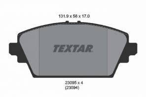 Textar 2309501 - Brzdové platničky -