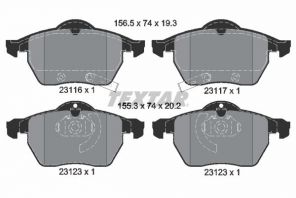 Textar 2311701 - Brzdové platničky -