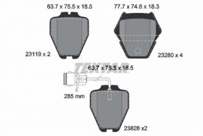 Textar 2311901 - Brzdové platničky -