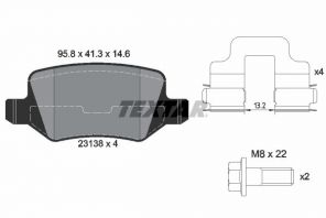 Textar 2313803 - Brzdové platničky -
