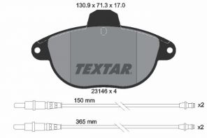 Textar 2314601 - Brzdové platničky -