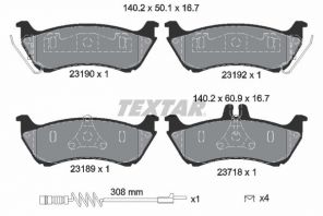 Textar 2319002 - Brzdové platničky -