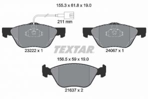 Textar 2322201 - Brzdové platničky -