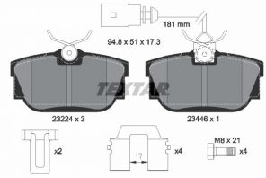 Textar 2322416 - Brzdové platničky -
