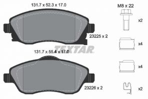 Textar 2322501 - Brzdové platničky -